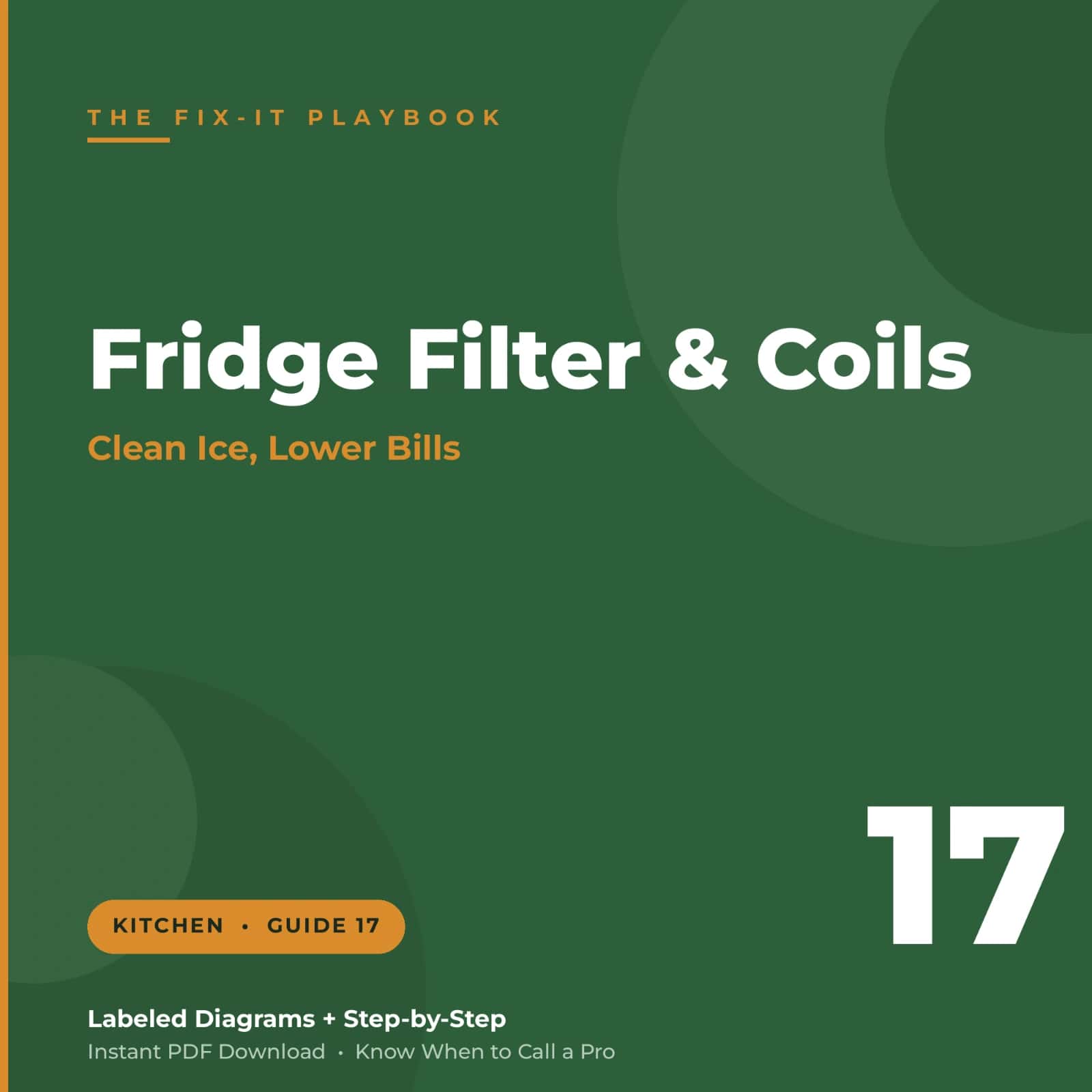 The Fix-It Playbook — Fridge Water Filter & Coils