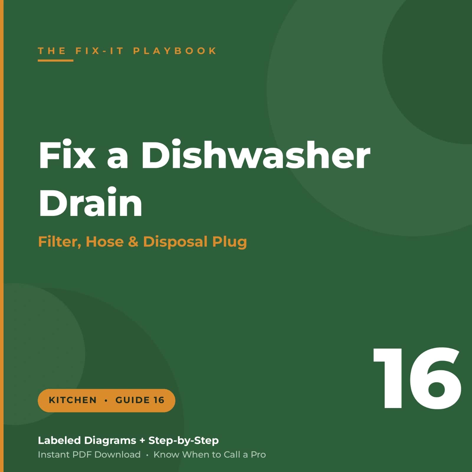 The Fix-It Playbook — How to Fix a Dishwasher That Won't Drain